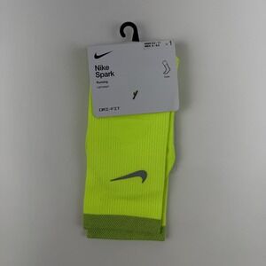 New Womens Nike Spark Lightweight Yellow Running Crew Socks Size 9.5-11